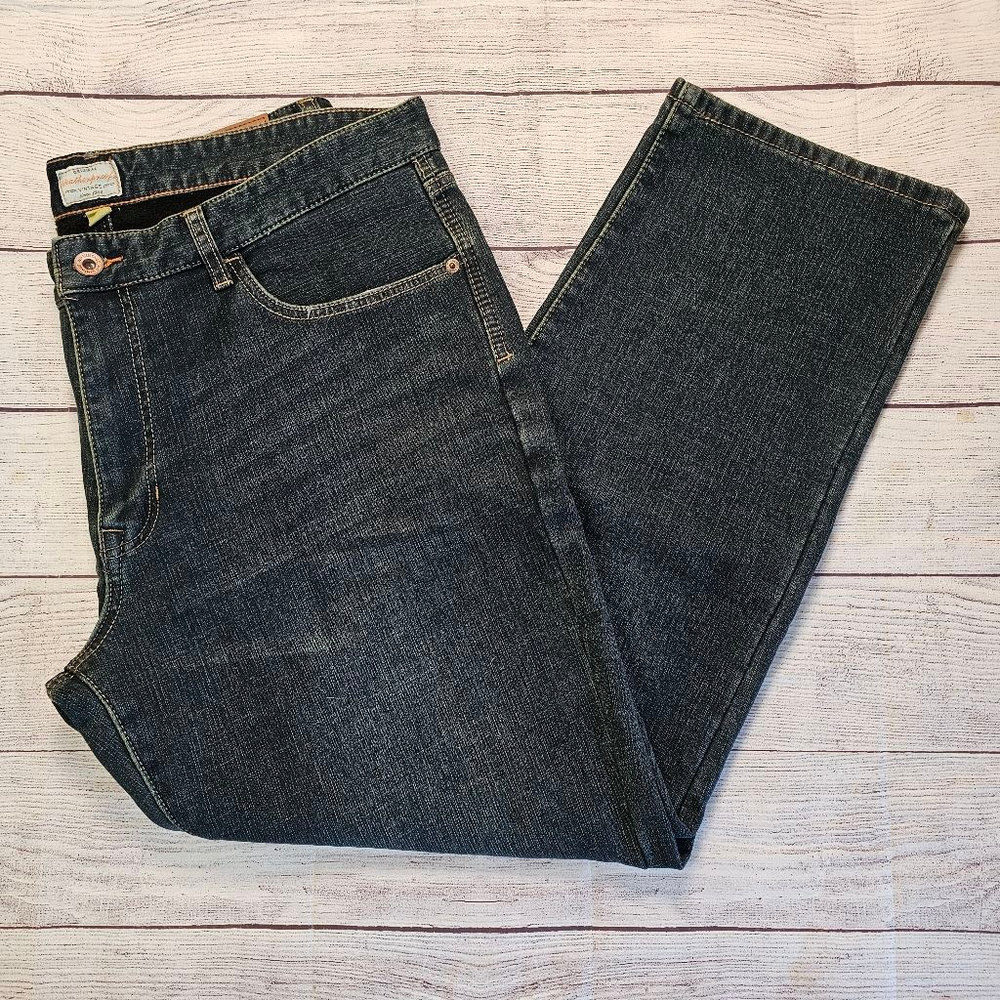 Weatherproof 38x30 fleece lined relaxed fit jeans, like new!